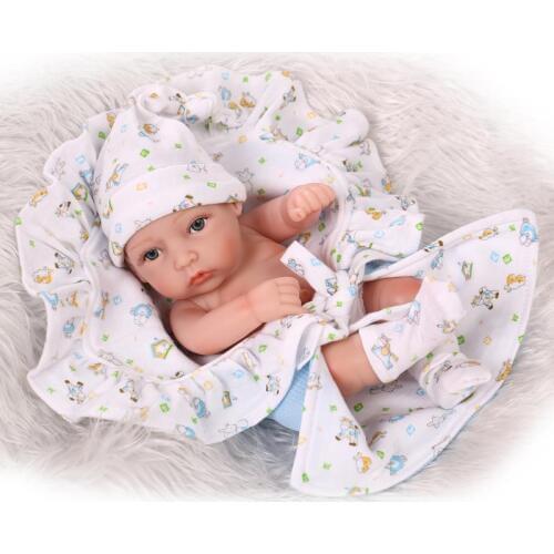27 cm Girl boy Full Silicone baby doll reborn 10 inch lovely Dolls whole silicone doll toys for chirldren gifts free shipping