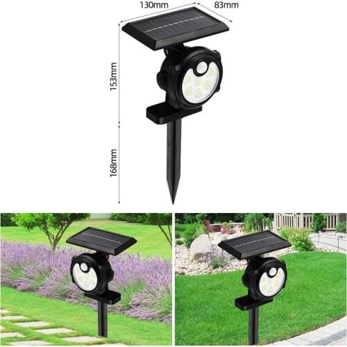 LED/COB Solar Wall Light PIR Motion Sensor Waterproof Outdoor Garden Solar Lamp Waterproof 3 Modes Wide Angle Garden Yard