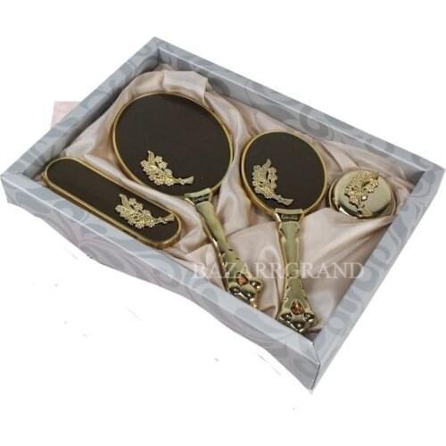 YOUR COMB SET TO ADD CHICITY TO YOUR STYLE WITH QUALITY COLOR Luxury Bridal Mirror Brush Toiletry Set GOLD FREE SHİPPİNG
