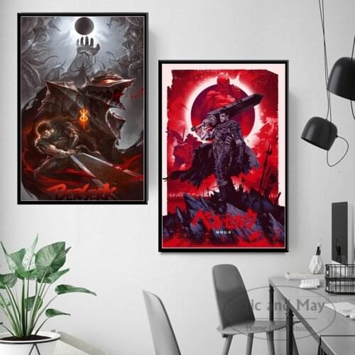 Berserk Japan Anime Posters And Prints Canvas Painting Wall Art Picture Vintage Decorative Home Decor Cuadro Decorativo