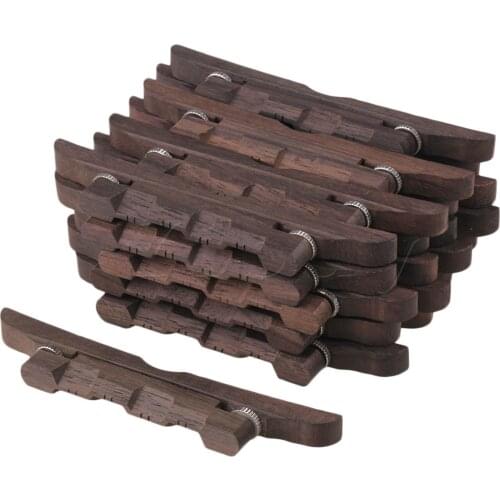 Yibuy 20 Sets Rosewood Compensated Mandolin Guitar Bridge Adjustable Height