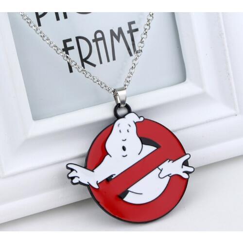 MQCHUN Movie Jewelry GHOSTBUSTERS LOGO NECKLACE Movie 80s Eighties Kitsch Vintage Ghost Bill Murray Gift For Fans Cosplay-30