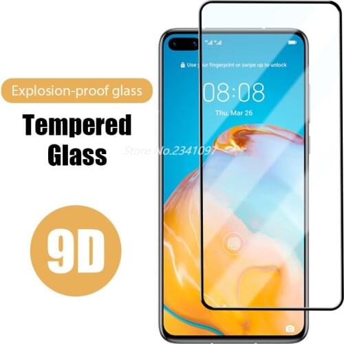 9D Full Cover Tempered Glass Case for Huawei P30 P20 P40 Pro Lite 2019 E 5G Screen Protector for Y9 Y7 Y6 Y6S Y5 2019 ScreenGlas