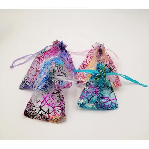 100pcs 13x18/17x23/20x30cm Jewelry Bag Organza Gift Bags Wedding Christmas Candy Bag Gift Packaging Jewelry Display Bags Pouches