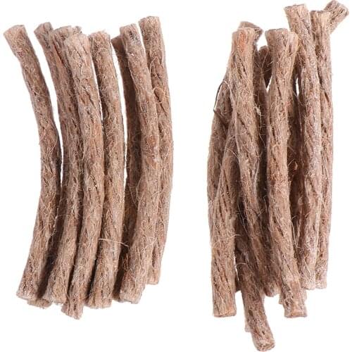 20pcs Lightweight Practical Camping Tinder Outdoor Hiking Lighter Fire Starter Hemp Rope Wick for Outdoor