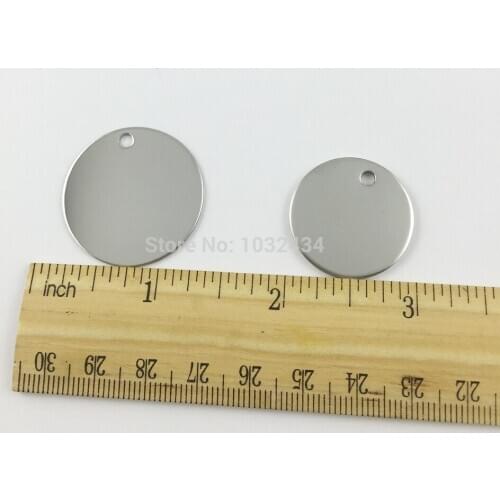 2000pcs/lot Blank Round Stainless Steel Stamping Blank Dog Tags Pendants Tag Charms Fitting For Necklace Bracelet Making