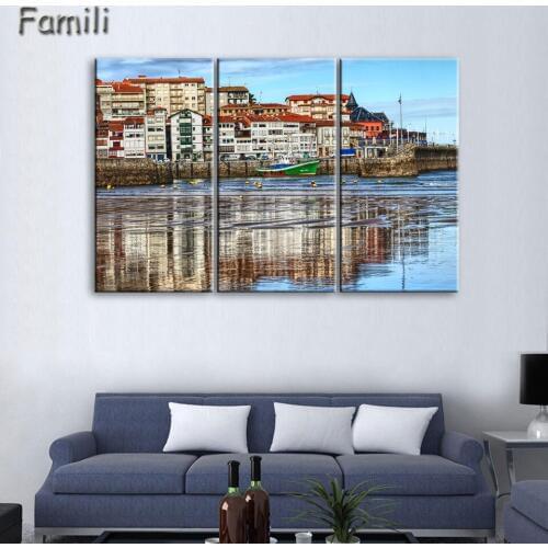3Panel Lansdcape Spain House Decoration Wall Art Pictures Canvas Paintings For Living Room Home Decor Unframed