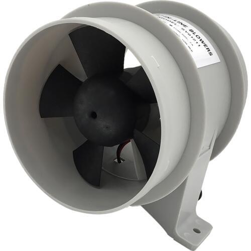 4 Inch In-line Blower Bilge 12V with Quiet Operation Low Amp Draw White