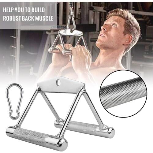 Cable Machine Accessories, Triangle Handle Cable Pulley For Back Muscles, Used For Gym Fitness Equipment Exercise Accessories
