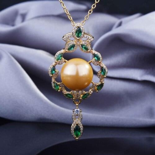 Bohemia Vintage Jewelry Key Shape Luxury Gold Big Pendant Necklace For Women Wedding Anniversary Gift High Quality Pearl Choker