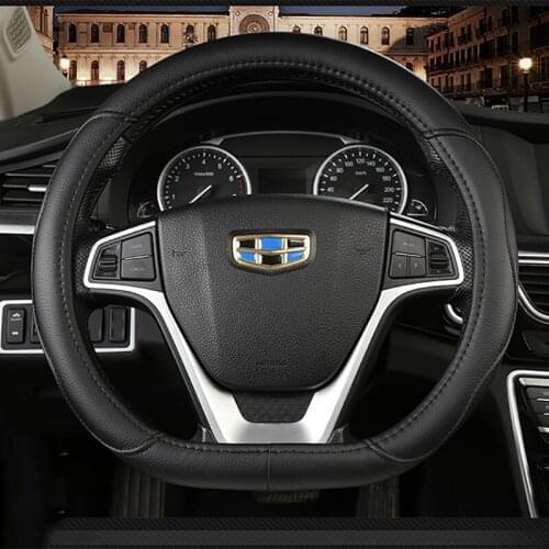 D Shape Car Steering Wheel Cover Durable New for Geely BO RUI BO YUE ATLAS EMGRAND X7 DI HAO EMGRAND GS Coolray Auto Accessories