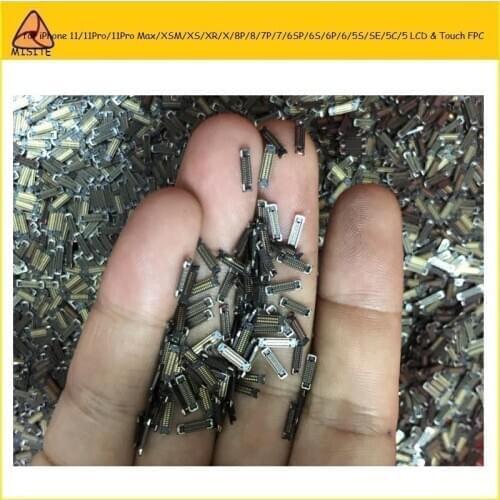 10Pcs Original New For iPhone 11 Pro Xs Max Xr X 8 7 6s 6 Plus 5se 5s LCD Display &Touch Digitizer FPC Connector motherboard