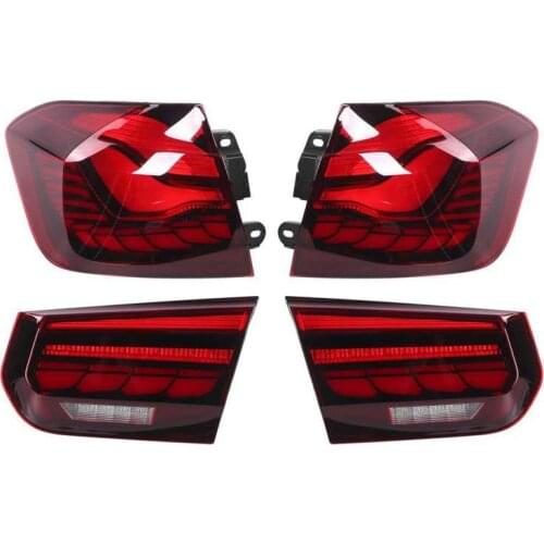For M4 GTS Design Dynamic Full LED Tail Lights with Sequential Turn Signal Fit for BMW 3 Series F30 M3 F80 2012-2019