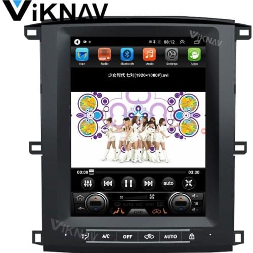 For-TOYOTA LAND CRUISER LC100 2002-2007 android 2din car radio multimedia player car stereo auto radio head unit Tesla style