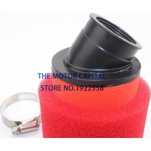 RED Bend Elbow Neck Foam Air Filter Sponge Cleaner 35mm 38mm 42mm 45mm 48mm fit Moped Scooter Dirt Pit Bike Motorcycle