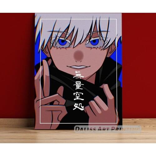 Canvas Anime Gojo Satoru Jujutsu Kaisen Pictures Home Decoration Paintings Poster HD Prints Wall Art Modular Living Room Framed