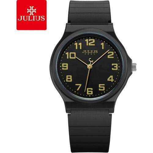 JULIUS Womens Arabic Large Number Plastic Watches Famous Brand Thin Teenage Boy Girls Relojes Japan Quartz Movt Clock JA-1055