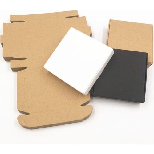 50pcs/Lot Three Color Kraft Paper Boxes For Delicious Little Pizza Cake Hold Packaging Gift Container Storage Boxes Wholesale