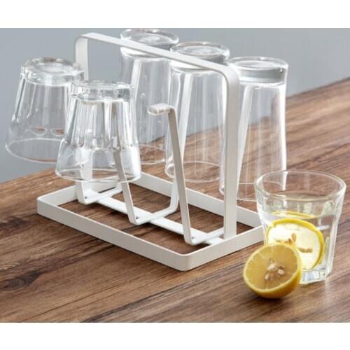 Kitchen Utensils Wrought Iron Cup Holder Creative Household Drain Cup Shelf For Kitchen Cup Storage Rack Hanging Upside Down