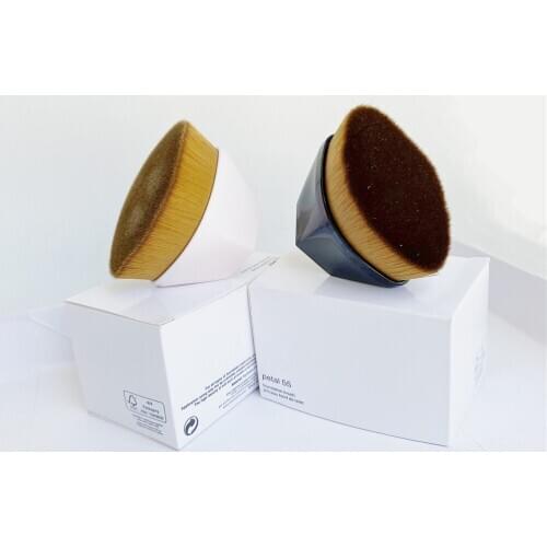 Petal 55 Foundation Brush -Classic Black- Perfect Smooth Full Coverage Liquid/Cream Foundation Hexagon Beauty Makeup Brush