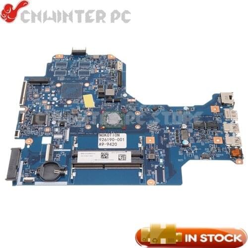 NOKOTION For HP 17-AK 17Z-AK000 Laptop Motherboard 926190-601 926190-001 16892-1 448.0CB03.0011 A9-9420 CPU DDR4