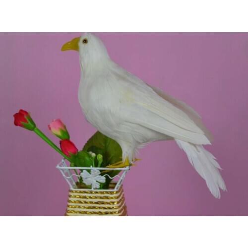 Cute simulation pigeons toy polyethylene & furs peace dove doll gift about 25cm 1722