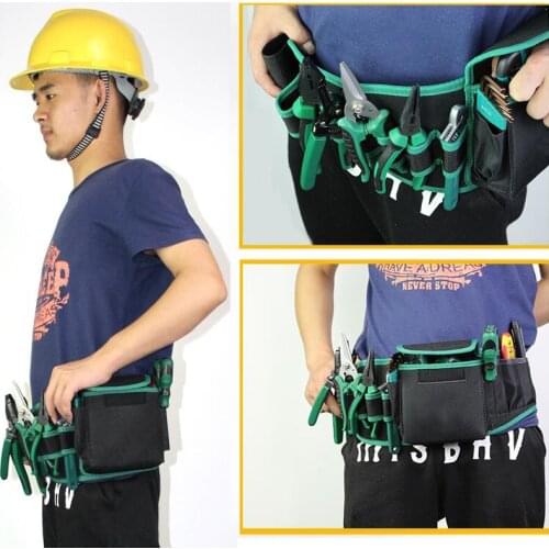 Multi-Function Tool Pockets Strong Oxford Cloth Tool Bag Adjustable Belt Tool Kit Electrician Tool Storage Bag Holder Tool Bag