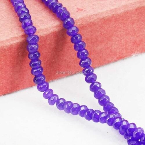 Fashion 2x4mm Chalcedony Accessories Jewelry making Design Gifts Faceted Dark Blue Abacus Loose Beads DIY Natural Stone 15inch