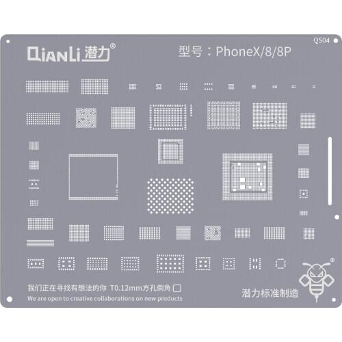 Qianli BGA Reballing Stencil Kit for iPhone 6/6S/7/8/X/XS MAX/XR/11PRO MAX 12 Pro IC Chip Planting Tin Solder Template Plate