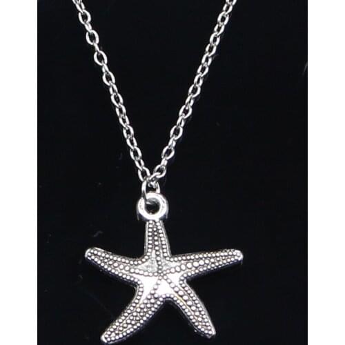 New Fashion Necklace 25x26mm marine starfish Pendants Short Long Women Men Colar Gift Jewelry Choker