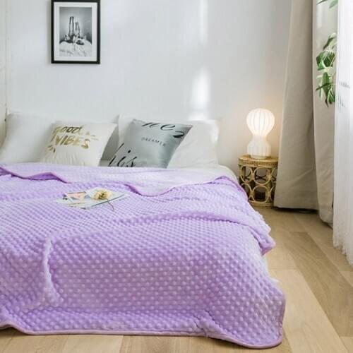 Solid Blanket 100%Polyester Super Soft Blankets Warm Fluffy Bed Linen Bedspread For Sofa Bedroom Decor Portable Car Travel