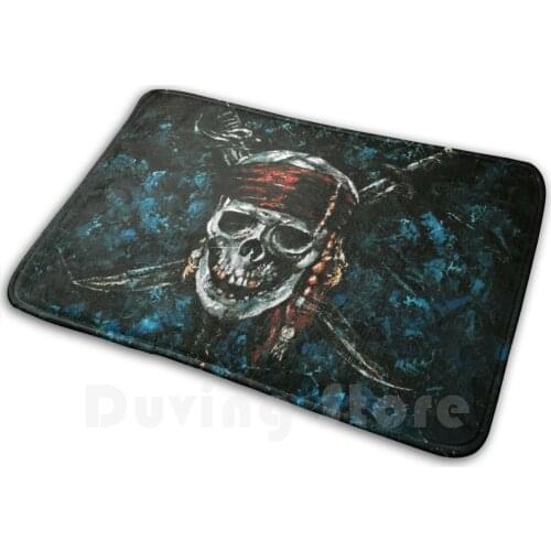 Pirate Jolly Roger Mat Rug Carpet Anti-Slip Floor Mats Bedroom Pirate Jolly Roger Pirate Of The Caribbean Caribbean Sparrow Jack