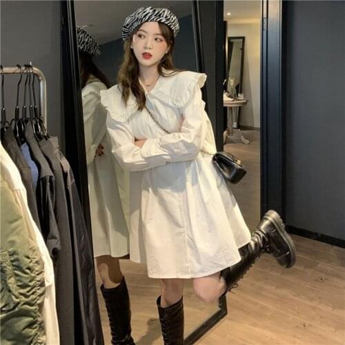 Dresses for Women 2021 Early Spring Womens Clothing White Dress Mid Skirt Skirt Vestido De Mujer Femme Robe