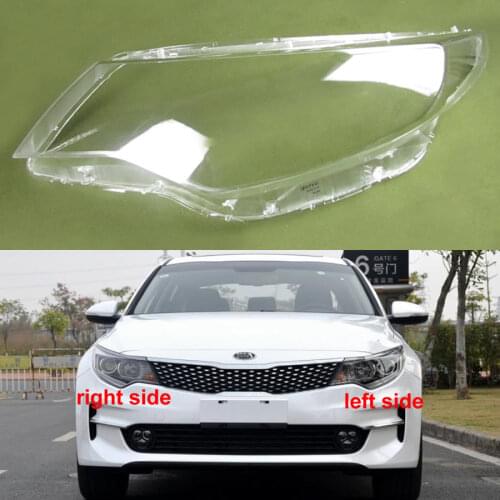 For Kia K5 2016 2017 Front Headlamp Cover Transparent Lampshades Lamp Shell Masks Headlight Cover Lens Glass