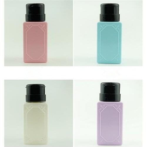 New 120pcs Full Beauty 200ml Empty Pump Dispenser Nail Tools Bottle for Liquid Alcohol Remover Cleaner Refillable Container