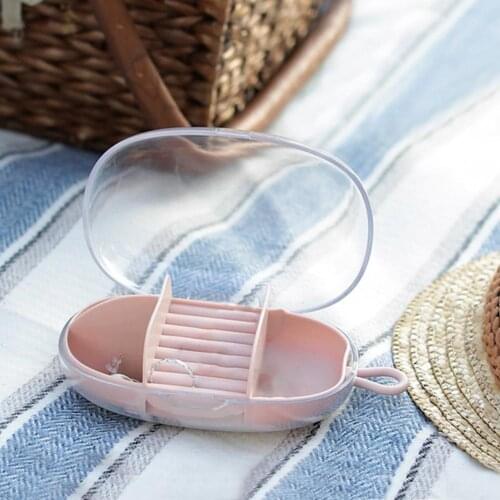 Jewelry Box Grid Design Dust-Proof TPR Earring Necklace Ring Jewelry Organizer Ring Necklace Makeup Holder Cases for Home