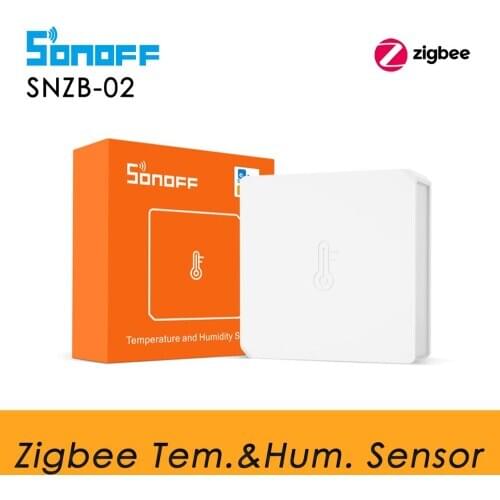 SONOFF SNZB 02 Zigbee Temperature and Humidify Sensor Monitor, Work with SONOFF Zigbee Bridge, Real-time Data on eWeLink App