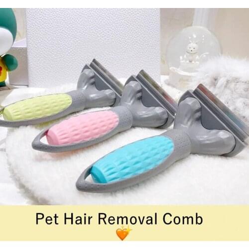 High Grade Pet Hair Removal Comb Cat Dog Grooming Trimmer Brush Effective Dematting Deshedding Brush For Matted Hair Dropship