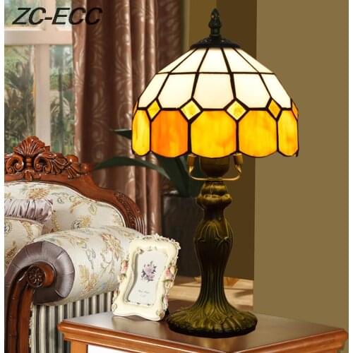ZC-ECC European creative Mediterranean lattice simple living room dining room bar bedroom bedside table lamp Free Shipping