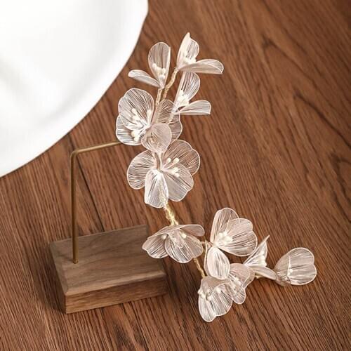 FORSEVEN Simple Flower Crown Headband for Women Girls Daily Jewellry Bride Noiva Decor Jewelry Bridal Wedding Hairbands