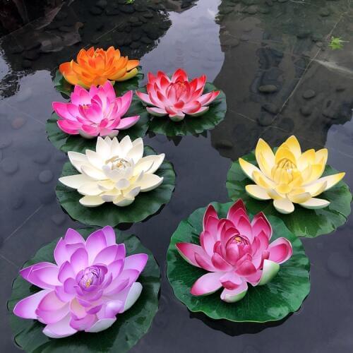 1 PCS 10cm Floating Lotus Artificial Flower Wedding Home Party Decorations DIY Water Lily Mariage Fake Plants