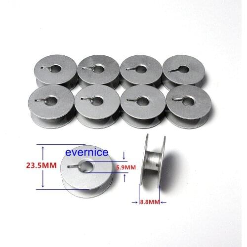 10 Pcs Aluminium Bobbins 91-168 178-05 For Pfaff 416, 417, 418, 419