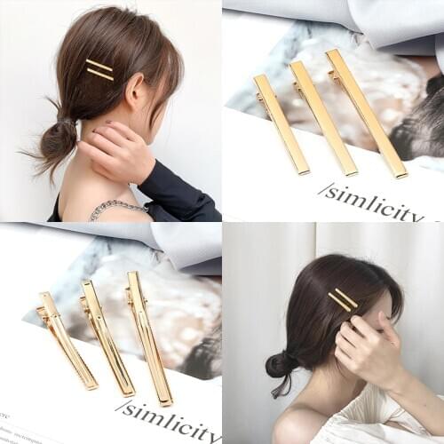 10Pcs/Set Korean Fashion Hair Clips Gold Metal Hair Pins For Women Girls Alligator Clip High Quality Hair Accessories Barrette
