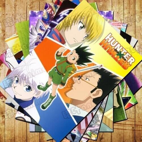 10 PCS/LOT Anime HUNTER × HUNTER Poster sticker GON FREECSS Killua Zoldyck Kurapika Leorio Toys 10 Wall Pictures Sizes 42x29 CM