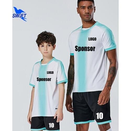 2021 Custom Breathable Adult Men Soccer Uniforms Short Sleeve Kids Boys Football Jersey Set Quick Dry Sports Suit Tracksuits