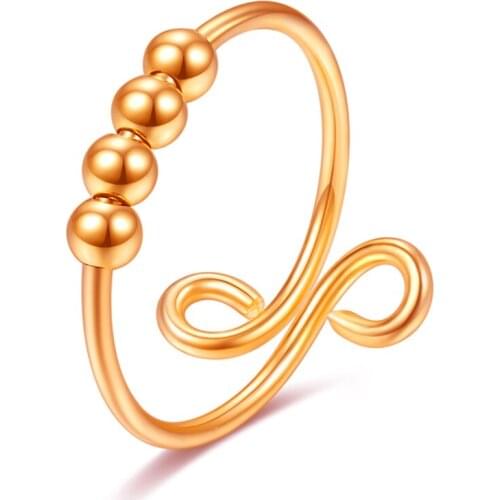 2021 Fashion Glamour Jewelry Stainless Steel Couple Ring Retro Titanium Steel Bride Wedding Adjustable Ring For Women