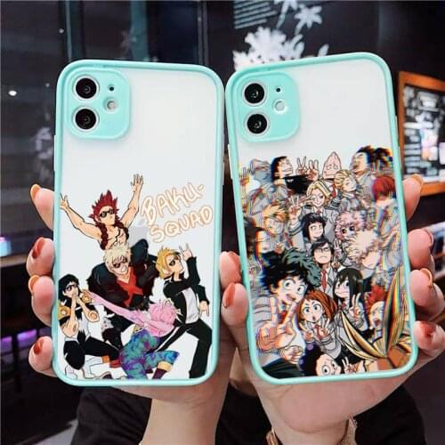 My Hero Academia Boku no Hero Academia anime Phone Cases matte transparent For iphone 7 8 11 12 plus mini x xs xr pro max cover