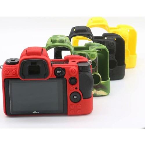 Case For Nikon Z6 Z7 Soft Silicone Rubber Camera Protective Body Non toxic silica gel Cover Skin Camouflage Yellow Camera Bag