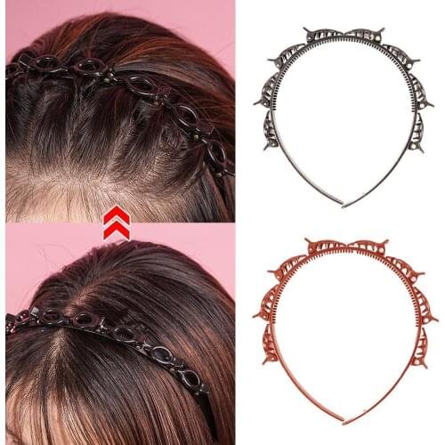 Double Bangs Hairstyle Hair Clips Hairpin Head Hoop Twist Plait Clip Front Hairclips Hair Hoop Women Headband Beauty Tool 2021
