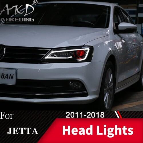 Head Lamp For Car VW Jetta 2011-2018 Jetta mk6 mk7 Headlights Fog Light Day Running Light DRL H7 LED Bi Xenon Bulb Car Accessory